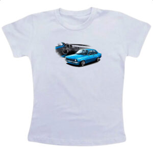Camiseta Infanto Juvenil Chevette primeira geracao azul