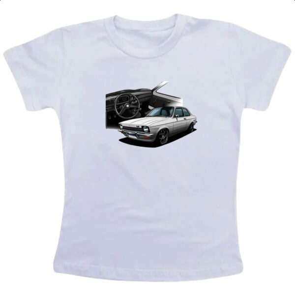 Camiseta Infanto Juvenil Chevette primeira geracao branco