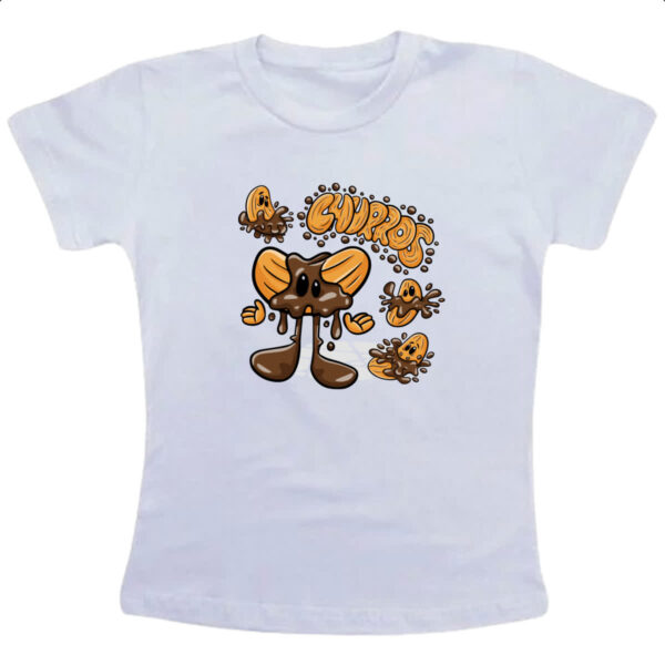 Camiseta Infanto Juvenil Churros chocolate splash