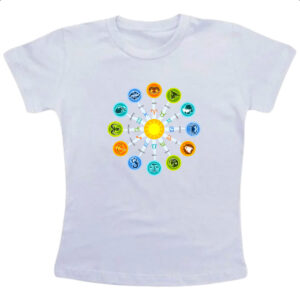 Camiseta Infanto Juvenil Circulo do Zodiaco Signos