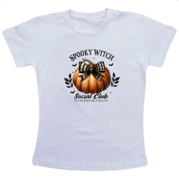Camiseta Infanto Juvenil Clube social de bruxas assustadoras