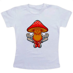Camiseta Infanto Juvenil Cogumelo meditando