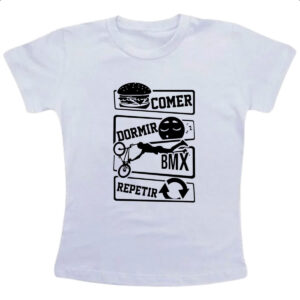 Camiseta Infanto Juvenil Comer Dormir BMX Repetir
