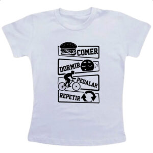Camiseta Infanto Juvenil Comer Dormir Pedalar Repetir