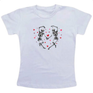 Camiseta Infanto Juvenil Coracao esqueletos