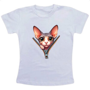 Camiseta Infanto Juvenil Cornish Rex no ziper