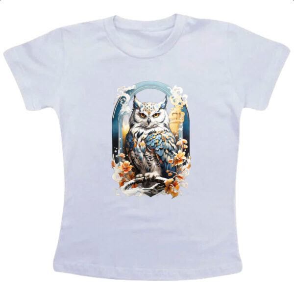 Camiseta Infanto Juvenil Coruja do gelo