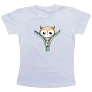 Camiseta Infanto Juvenil Coruja no ziper