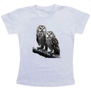 Camiseta Infanto Juvenil Corujas da neve