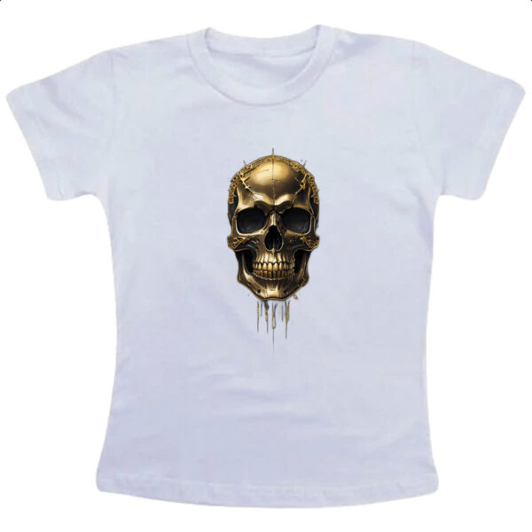 Camiseta Infanto Juvenil Cranio de ouro