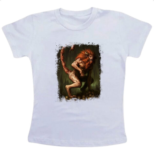 Camiseta Infanto Juvenil Criatura Mitologica Manticora 01