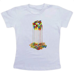 Camiseta Infanto Juvenil Cubo magico derretendo
