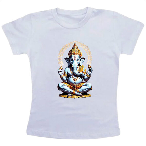 Camiseta Infanto Juvenil Deusa Hindu Ganesh meditando