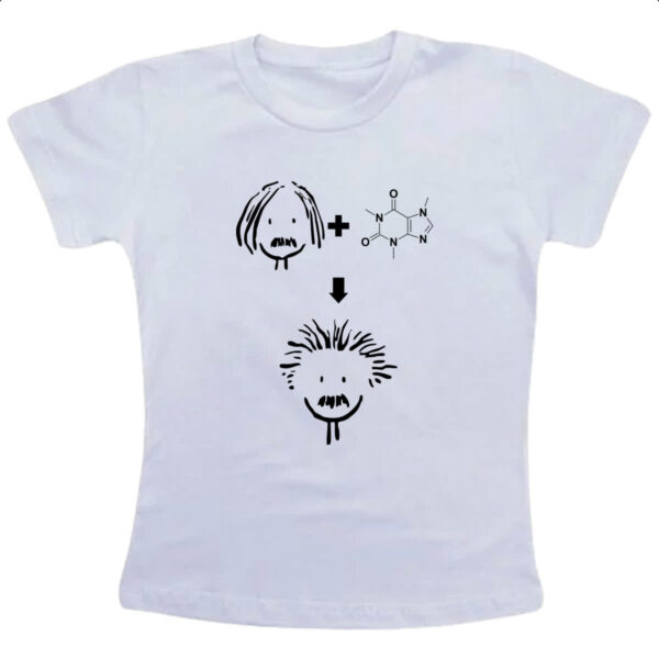 Camiseta Infanto Juvenil Albert Einstein Cafeina