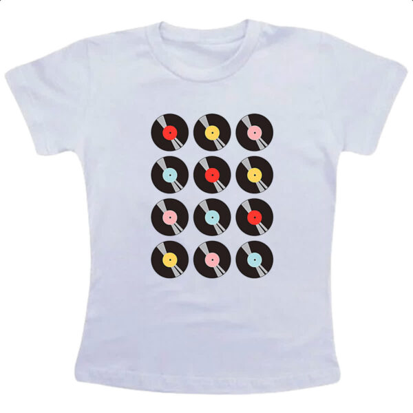 Camiseta Infanto Juvenil Disco de vinil nostalgia