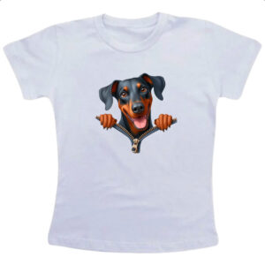Camiseta Infanto Juvenil Dobermann no Ziper