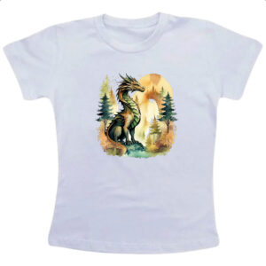 Camiseta Infanto Juvenil Dragao Floresta Sunset