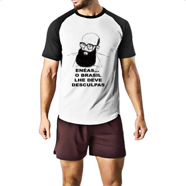 Camiseta Raglan Eneas o Brasil lhe deve desculpas - Imagem 2
