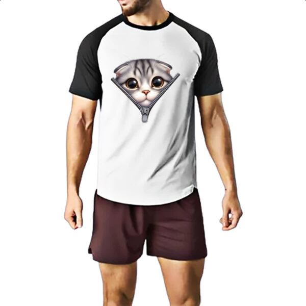 Camiseta Raglan Exotic Shorthair no ziper - Imagem 2