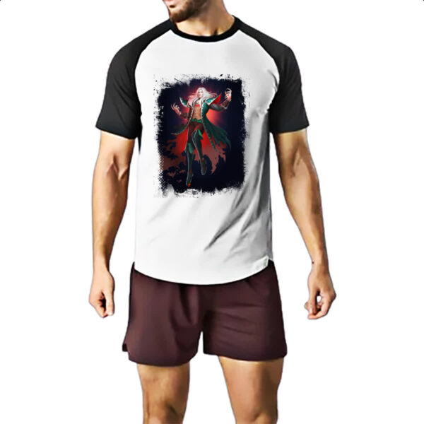 Camiseta Raglan Empires and Puzzles Heroi Alucard - Imagem 2