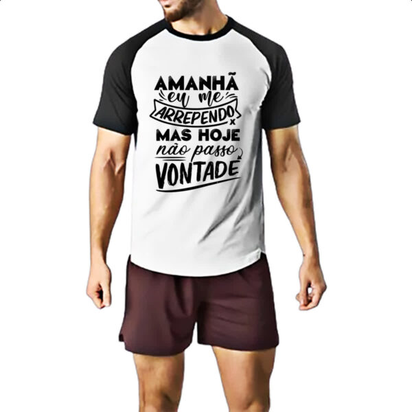 Camiseta Raglan Amanha eu me arrependo - Imagem 2