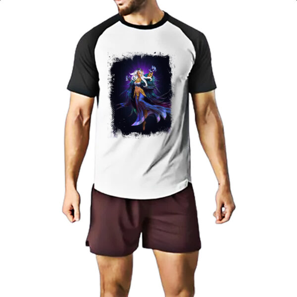 Camiseta Raglan Empires and Puzzles Heroi Freya - Imagem 2