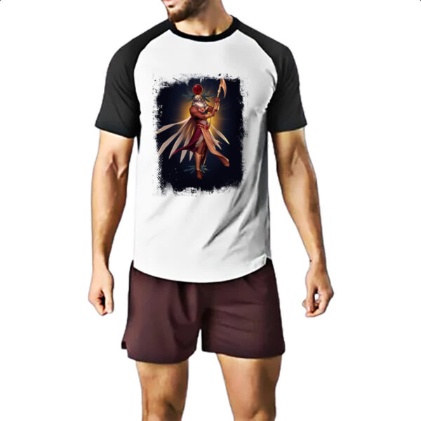 Camiseta Raglan Empires and Puzzles Heroi Horus - Imagem 2