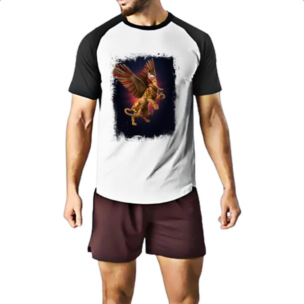 Camiseta Raglan Empires and Puzzles Heroi Khufu - Imagem 2