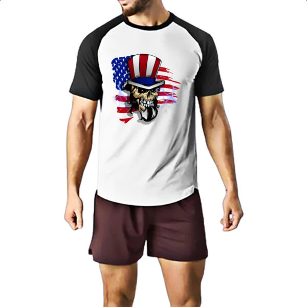Camiseta Raglan American Skull - Imagem 2