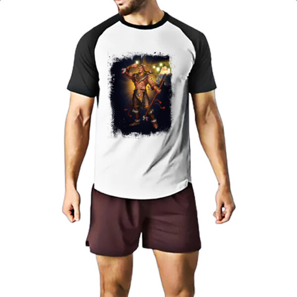 Camiseta Raglan Empires and Puzzles Heroi Motega - Imagem 2