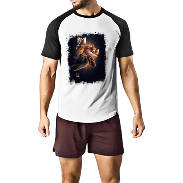 Camiseta Raglan Empires and Puzzles Heroi Thor - Imagem 2