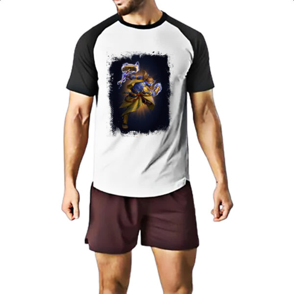 Camiseta Raglan Empires and Puzzles Heroi Thor Traje - Imagem 2