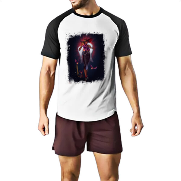 Camiseta Raglan Empires and Puzzles Heroi Wanda Traje - Imagem 2
