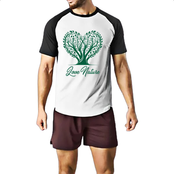 Camiseta Raglan Amo a natureza - Imagem 2