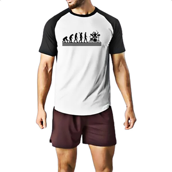Camiseta Raglan Evolucao baterista - Imagem 2