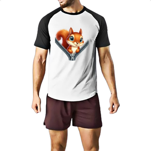 Camiseta Raglan Esquilo no ziper - Imagem 2