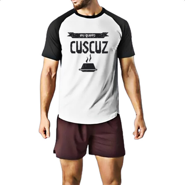 Camiseta Raglan Eu quero cuscuz - Imagem 2