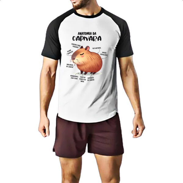 Camiseta Raglan Anatomia da capivara - Imagem 2