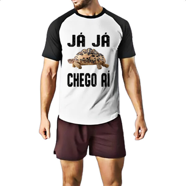 Camiseta Raglan Ja ja chego ai - Imagem 2