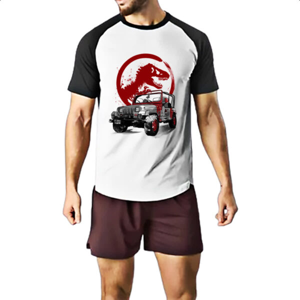 Camiseta Raglan JeepWrangler Jurassic Park - Imagem 2