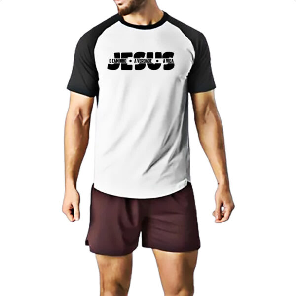 Camiseta Raglan Jesus caminho verdade e a vida 04 - Imagem 2