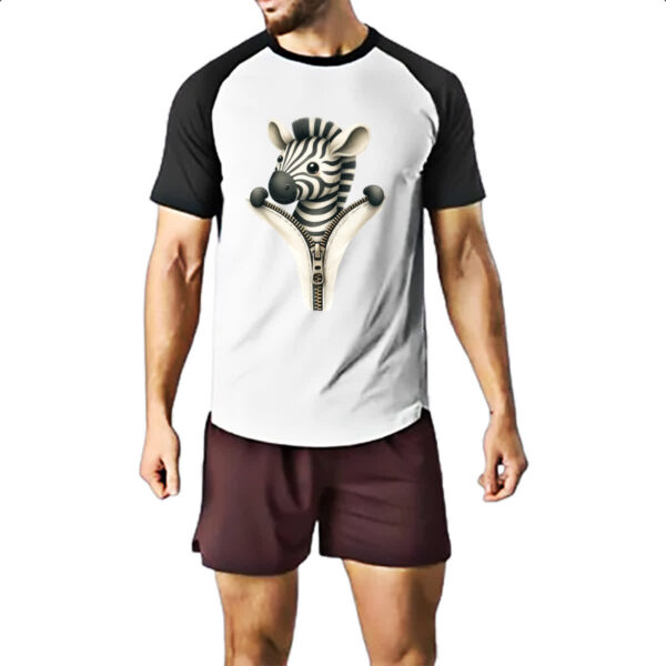 Camiseta Raglan Zebra no ziper - Imagem 2