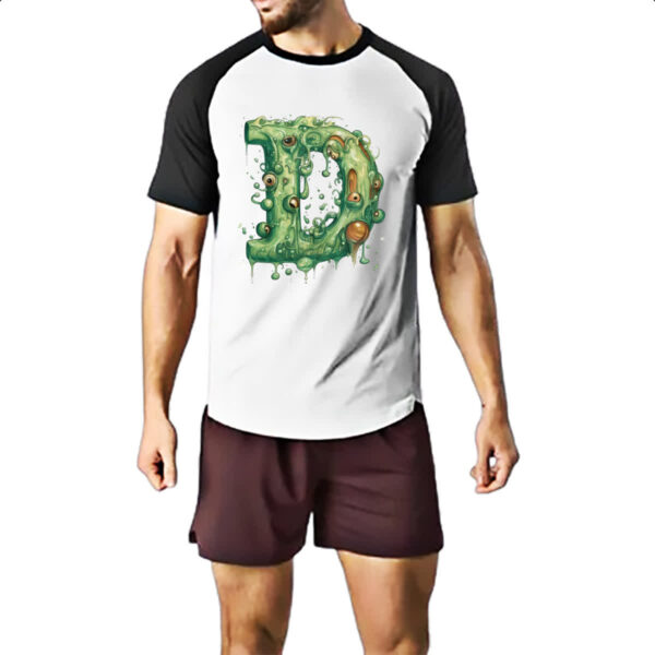 Camiseta Raglan Zumbi Alfabeto Letra D - Imagem 2