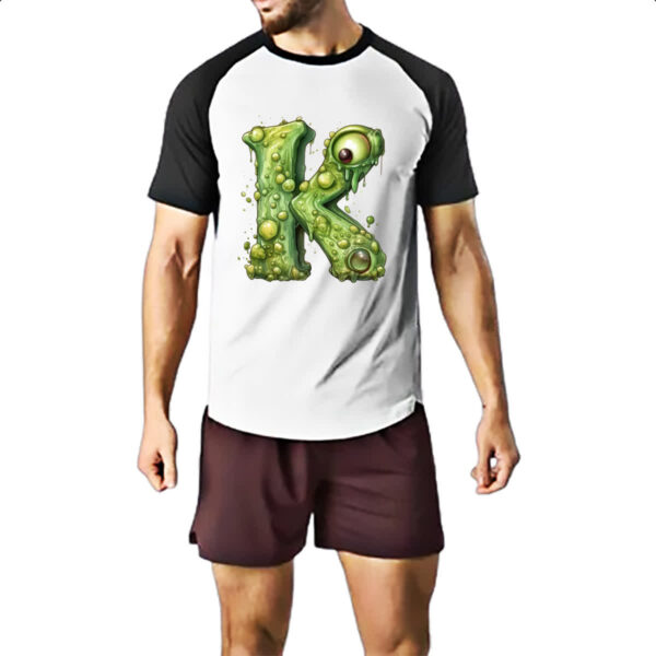 Camiseta Raglan Zumbi Alfabeto Letra K - Imagem 2