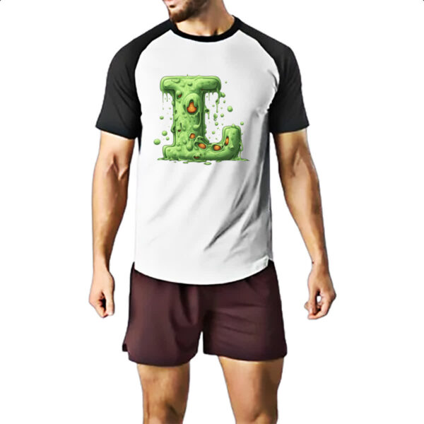 Camiseta Raglan Zumbi Alfabeto Letra L - Imagem 2