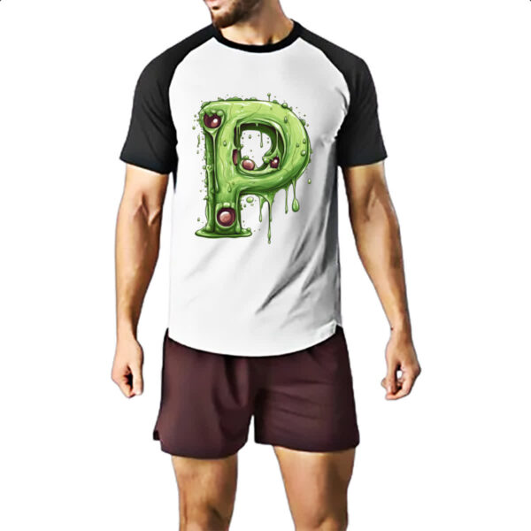 Camiseta Raglan Zumbi Alfabeto Letra P - Imagem 2