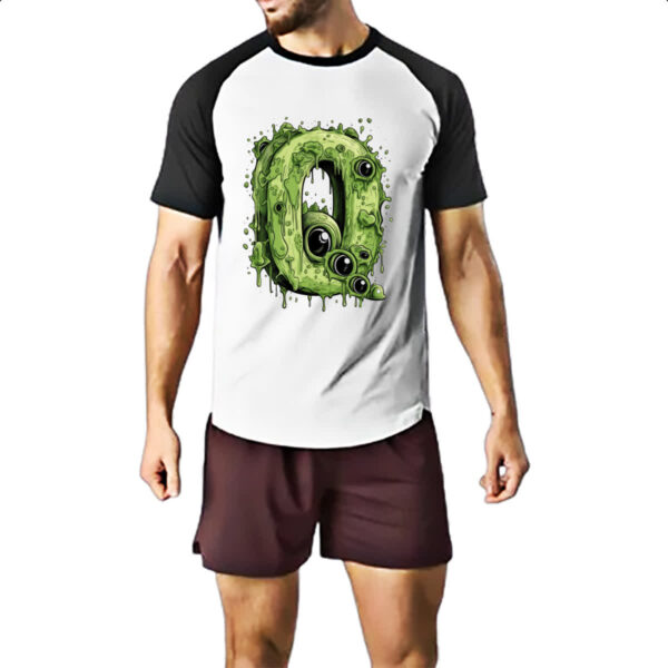 Camiseta Raglan Zumbi Alfabeto Letra Q - Imagem 2