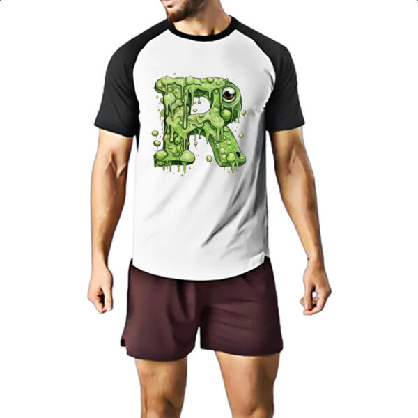 Camiseta Raglan Zumbi Alfabeto Letra R - Imagem 2