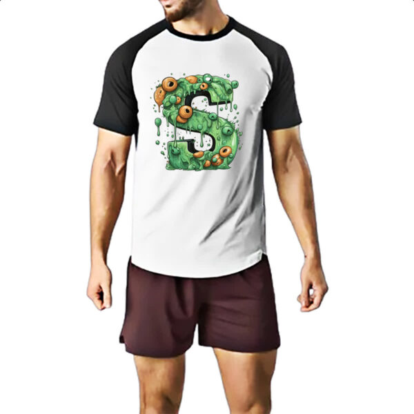 Camiseta Raglan Zumbi Alfabeto Letra S - Imagem 2