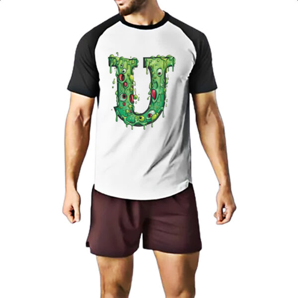 Camiseta Raglan Zumbi Alfabeto Letra U - Imagem 2